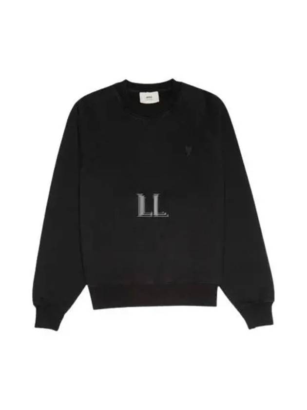 De Coeur Embroidery Sweatshirt Black - AMI - BALAAN 2