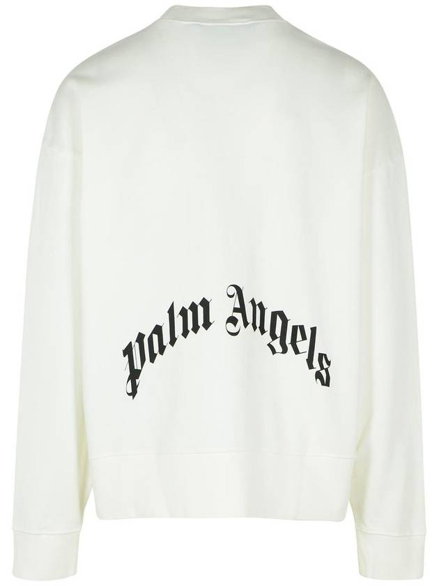 Palm Angels White Cotton Sweatshirt - PALM ANGELS - BALAAN 3