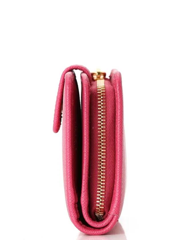 Saffiano Leather Medium Wallet Pink - PRADA - BALAAN 3