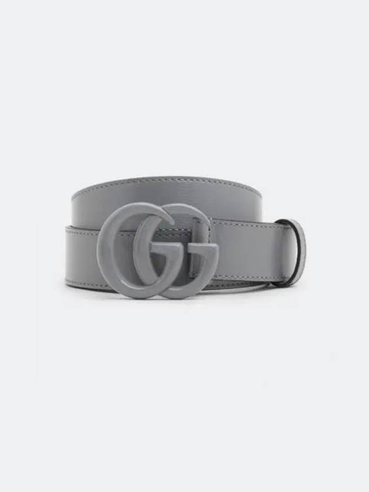 Men's GG Marmont Thin Belt Gray - GUCCI - BALAAN 2