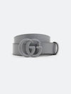 Men's GG Marmont Thin Belt Grey - GUCCI - BALAAN 7