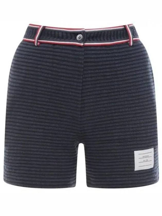 RWB Stripe Trim Shorts Navy - THOM BROWNE - BALAAN 2