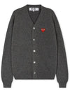 Comme des Gar ons heart logo gray cardigan AZ N008 051 3 - COMME DES GARCONS PLAY - BALAAN 1