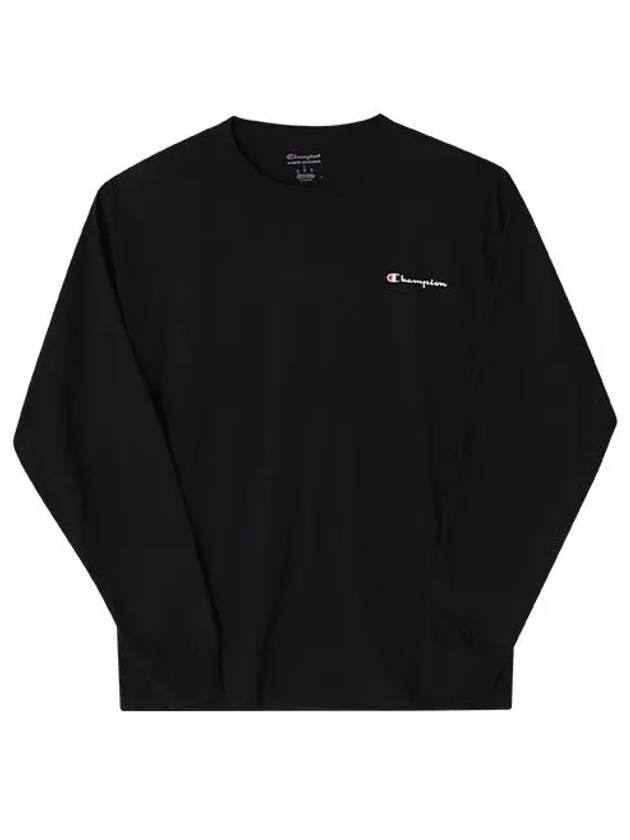 Classic Script Graphic Logo Long Sleeve T-Shirt Black - CHAMPION - BALAAN 1