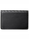 Intrecciato Flap Card Wallet Black - BOTTEGA VENETA - BALAAN 3