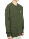 Monochrome Fox Head Patch Classic Sweatshirt Khaki - MAISON KITSUNE - BALAAN 4