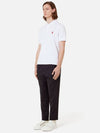 Small Heart Logo Polo Shirt White - AMI - BALAAN 5