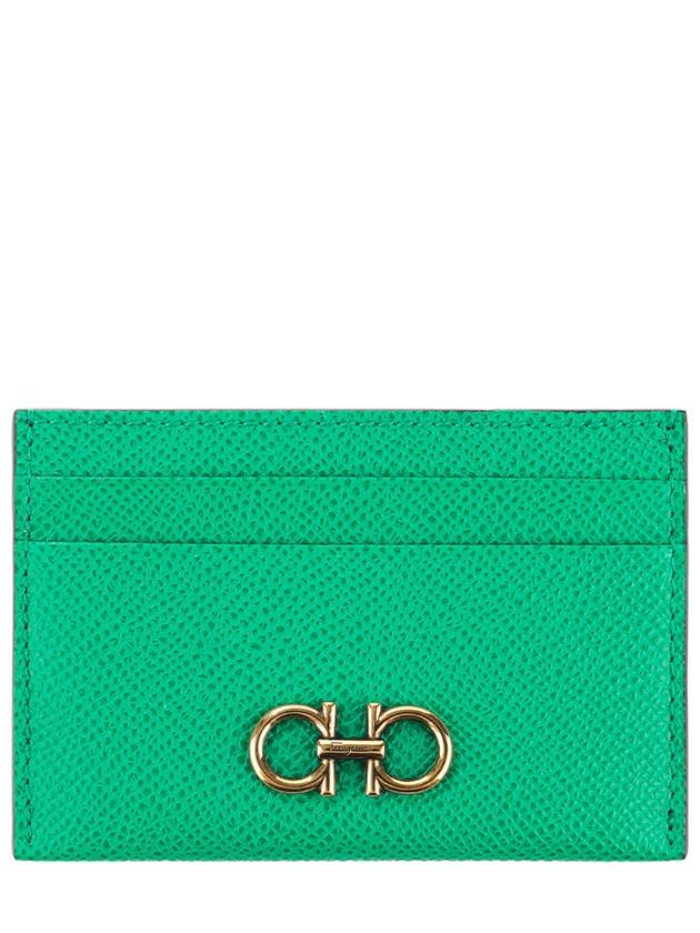 Gancini Card Wallet Green - SALVATORE FERRAGAMO - BALAAN 2