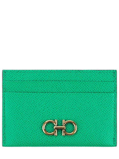 Gancini Card Wallet Green - SALVATORE FERRAGAMO - BALAAN 2