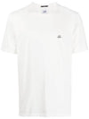 Tacting Pique Logo Crew Neck Short Sleeve T-Shirt White - CP COMPANY - BALAAN 1