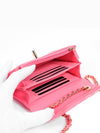 CC Lambskin Chain Mini Cross Bag Hot Pink - CHANEL - BALAAN 9