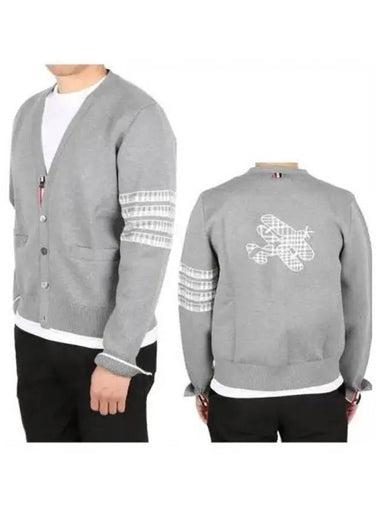 Plain jacquard cardigan 270629 - THOM BROWNE - BALAAN 1