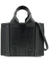 Woody Small Leather Tote Bag Black - CHLOE - BALAAN 2