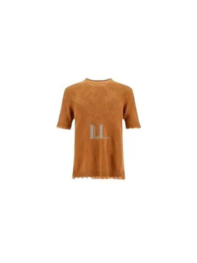 Men's Cotton Logo Short Sleeve Knit Sweater Cinnamon - FENDI - BALAAN 2