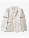 Armband Two Tone Tailored Jacket White - THOM BROWNE - BALAAN 2