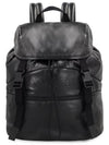 Grained Leather Backpack Black - SAINT LAURENT - BALAAN 1