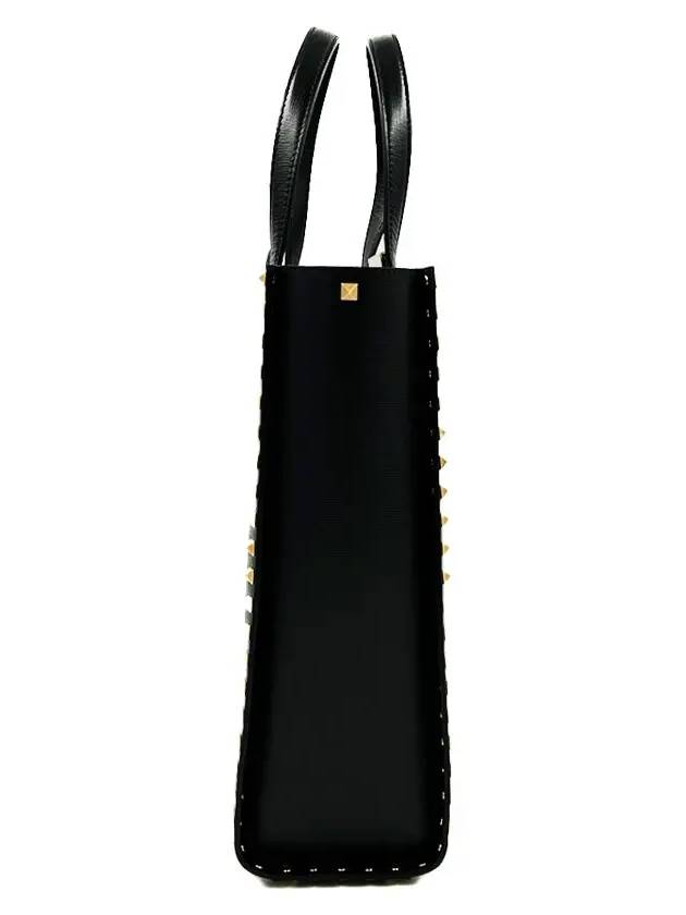 Rockstud Tote Bag Black - VALENTINO - BALAAN 5