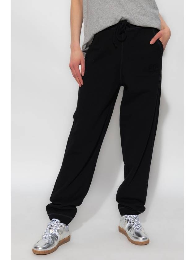 Ganni Sweatpants With Logo, Women's, Black - GANNI - BALAAN 3