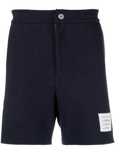 Men's RWB Striped Cotton Bermuda Shorts Navy - THOM BROWNE - BALAAN 1