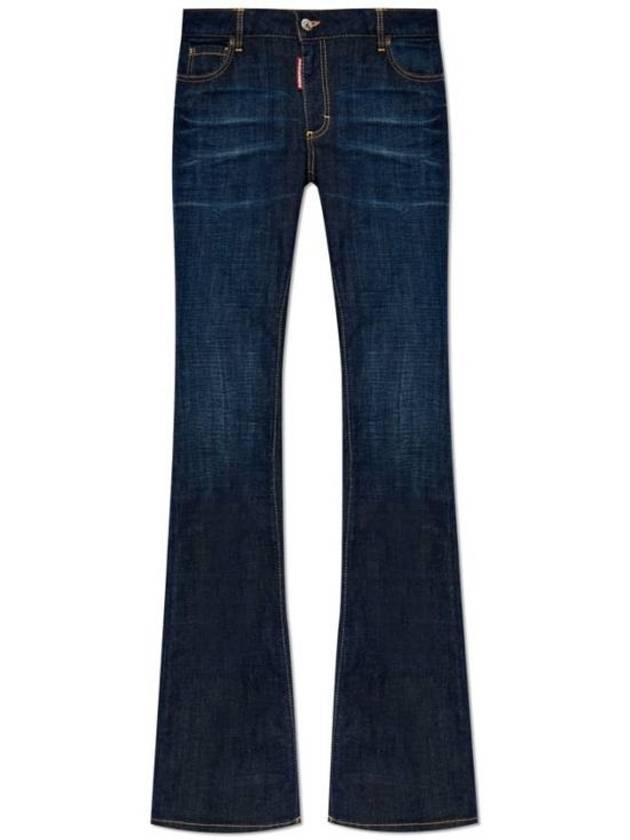 Dark Urban Wash Medium Waist Flare Jeans Navy - DSQUARED2 - BALAAN 2