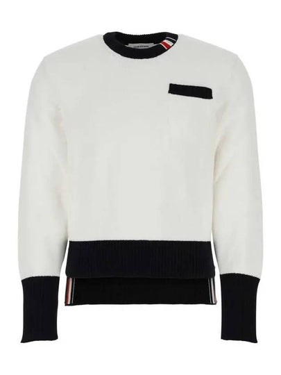 RWB Striped Cotton Knit Top White - THOM BROWNE - BALAAN 2