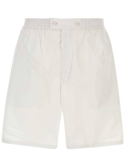 Elasticated Waistband Cotton Shorts Pink - PRADA - BALAAN 2