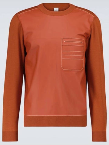 Men's Front Leather Panel Sweater R20KRL181001 - BERLUTI - BALAAN 1