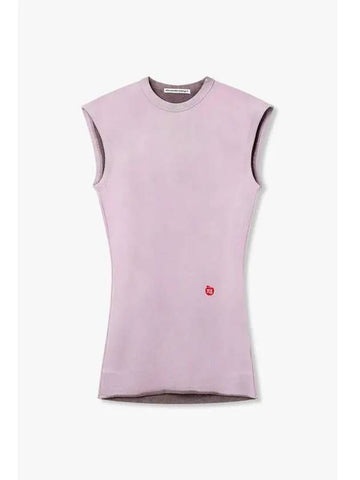 apple logo sleeveless dress pink - ALEXANDER WANG - BALAAN 1