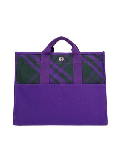 Canvas Check Tote Bag 8075148 00000 VINE B0170756734 - BURBERRY - BALAAN 2