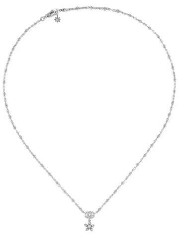 Flora Diamond 18K Necklace YBB581842001 Silver - GUCCI - BALAAN 1