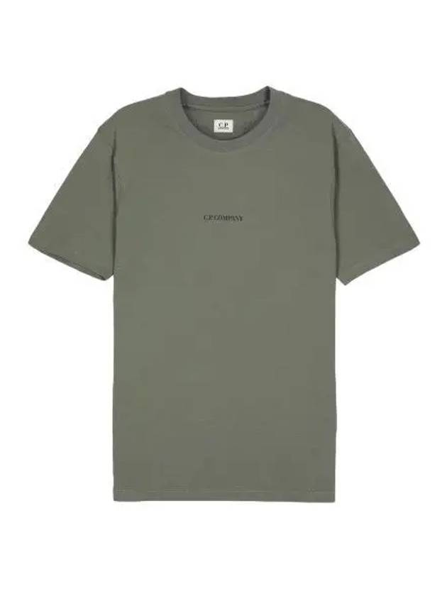 Jersey Compact Logo T Shirt Bronze Green Short Sleeve Tee - CP COMPANY - BALAAN 1