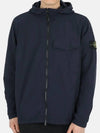 Men's Wappen Patch Naslan Pocket Hooded Jacket Navy - STONE ISLAND - BALAAN 2