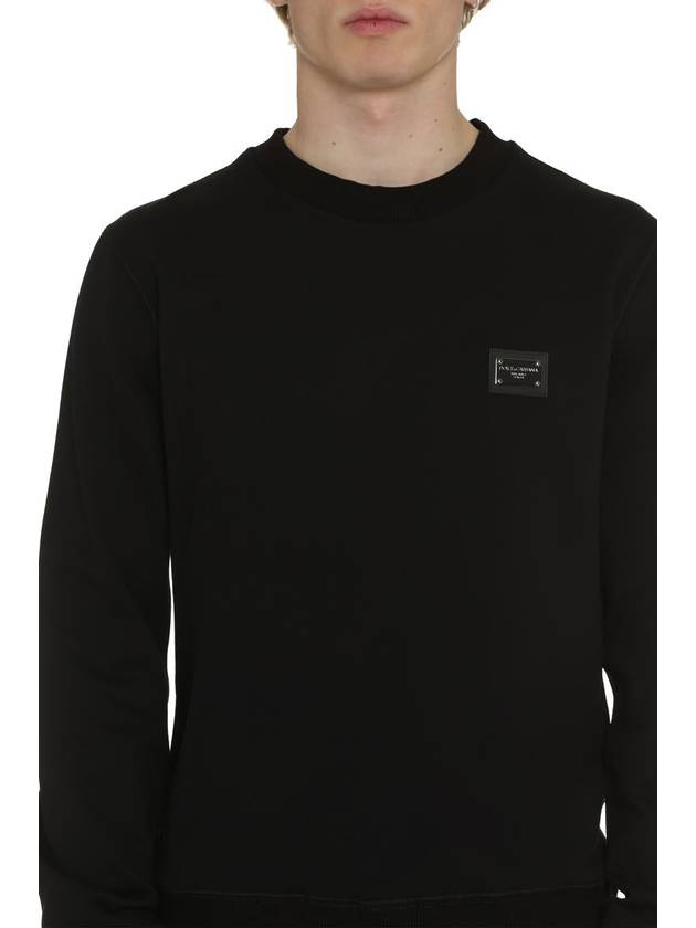 Jersey Brand Tag Sweatshirt Black - DOLCE&GABBANA - BALAAN 6