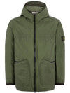 Men's Aggressive Gomato Zip Up Hoodie Olive - STONE ISLAND - BALAAN 2