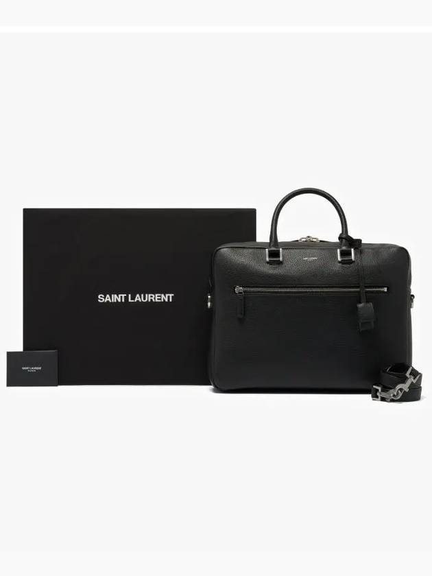 Sac De Jour Supple Brief Case Black - SAINT LAURENT - BALAAN 4