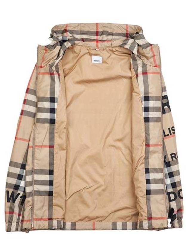 Men's Horseferry Print Check Hoodie Zip-up Beige - BURBERRY - BALAAN 7