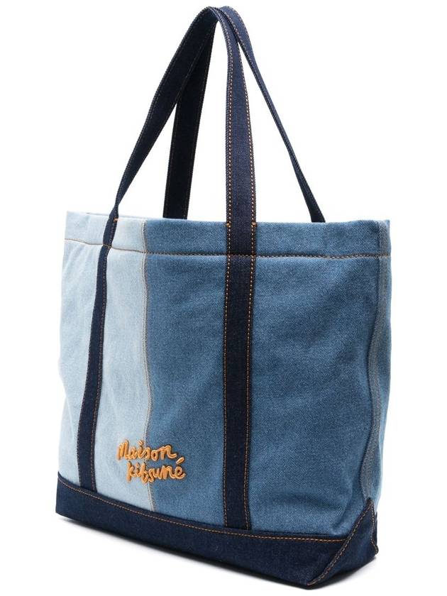 Fox Head Medium Denim Tote Bag Shoulder Bag - MAISON KITSUNE - BALAAN 8