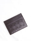 Intrecciato Leather Card Wallet Dark Brown - BOTTEGA VENETA - BALAAN 4