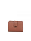 Triangle Logo Leather Half Wallet Cognac - PRADA - BALAAN 2