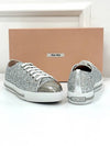 Metal toe glitter sneakers 5E8998 38size - MIU MIU - BALAAN 4