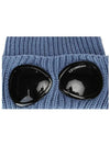 Signature Goggles Wool Beanie Blue - CP COMPANY - BALAAN 5