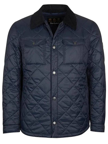 Men's Shirt Quilted Jacket Navy - BARBOUR - BALAAN 1