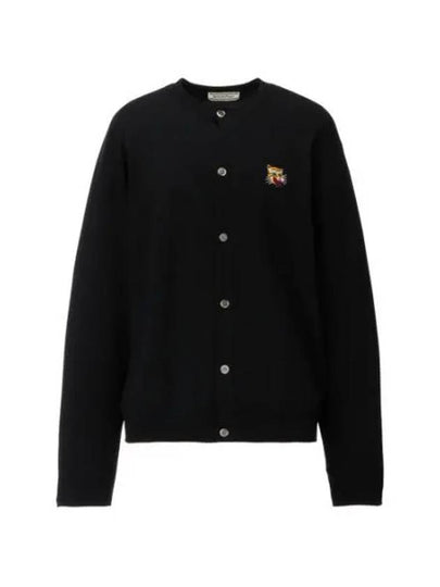 Tiger Embroidered Wool Cardigan Black - ONITSUKA TIGER - BALAAN 2