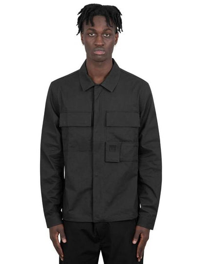 Gabardine Pockets Long Sleeve Shirt Black - CP COMPANY - BALAAN 2