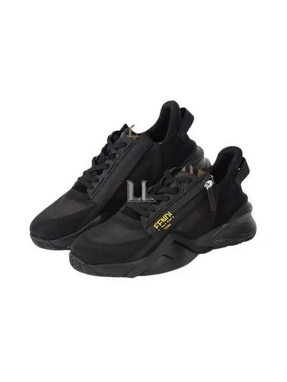 Flow Low Top Sneakers Black - FENDI - BALAAN 2