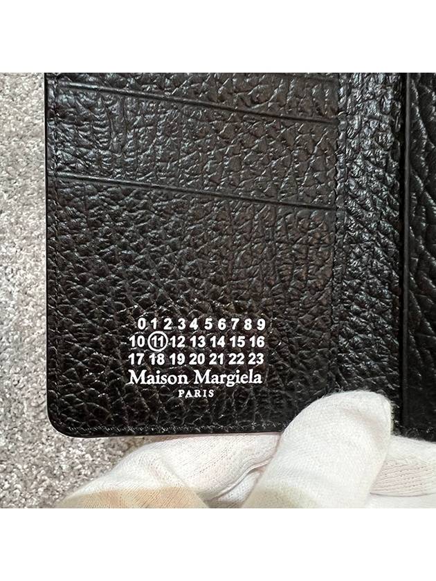 Bovine Leather Card Wallet Black - MAISON MARGIELA - BALAAN 6