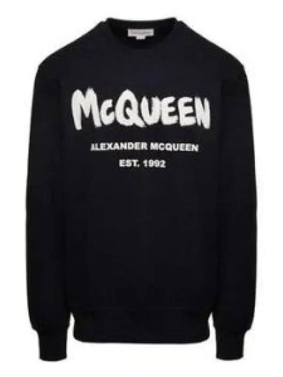 Graffiti Logo Sweatshirt Black - ALEXANDER MCQUEEN - BALAAN 2