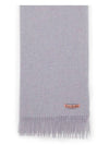 Logo Wool Fringe Muffler Powder Blue Melange - ACNE STUDIOS - BALAAN 2