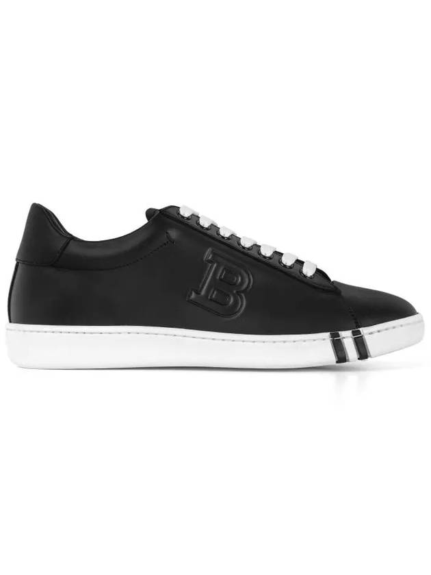 Men's Asher Leather Low Top Sneakers Black - BALLY - BALAAN 3