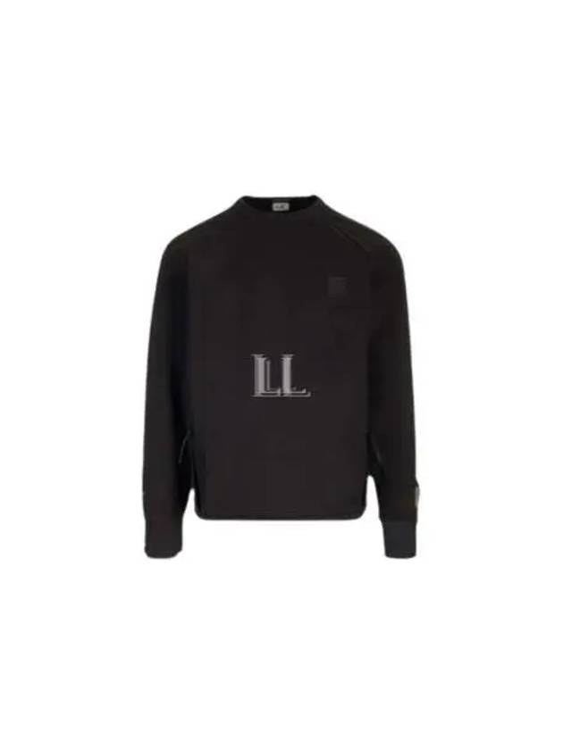 Metropolis Series Stretch Fleece Pocket Sweatshirt Black - CP COMPANY - BALAAN 2